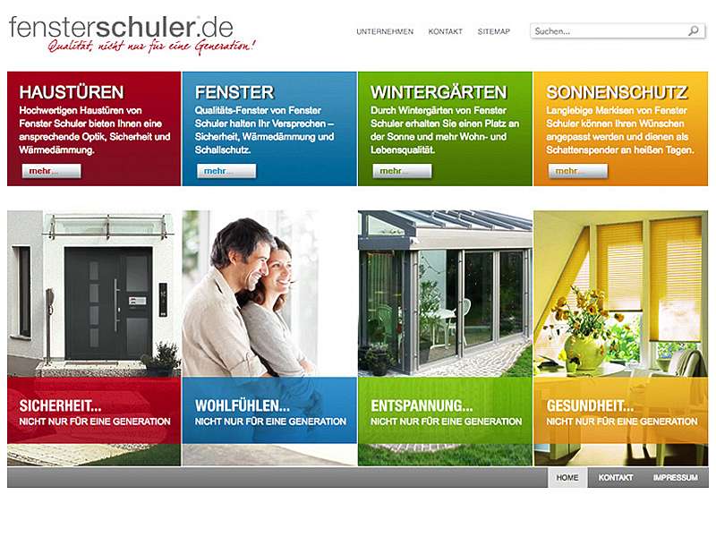 Fenster Schuler: Neuaufbau der Website