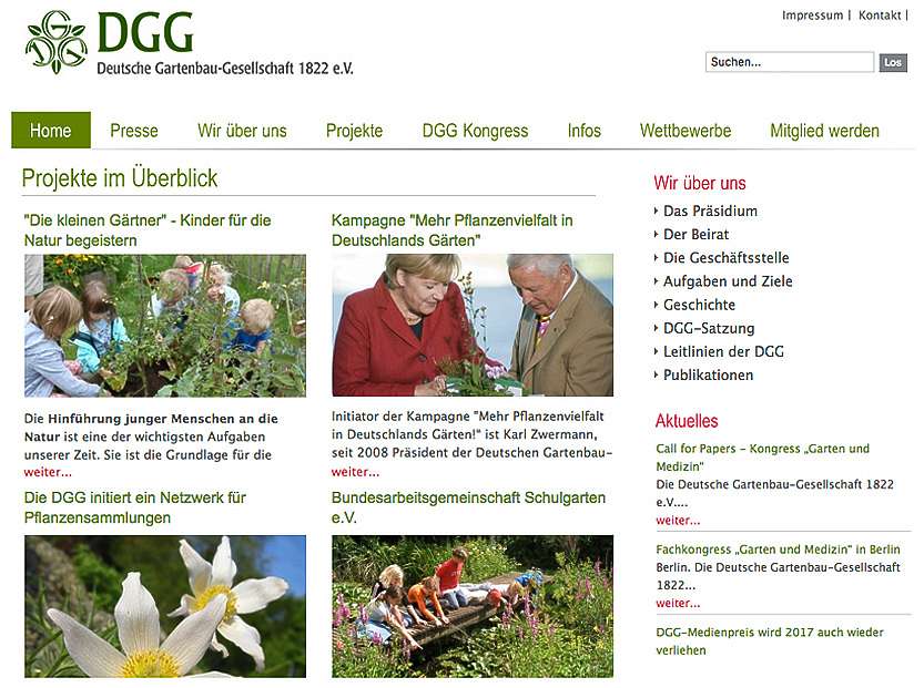 DGG 1822 e.V.: Neuaufbau der Website