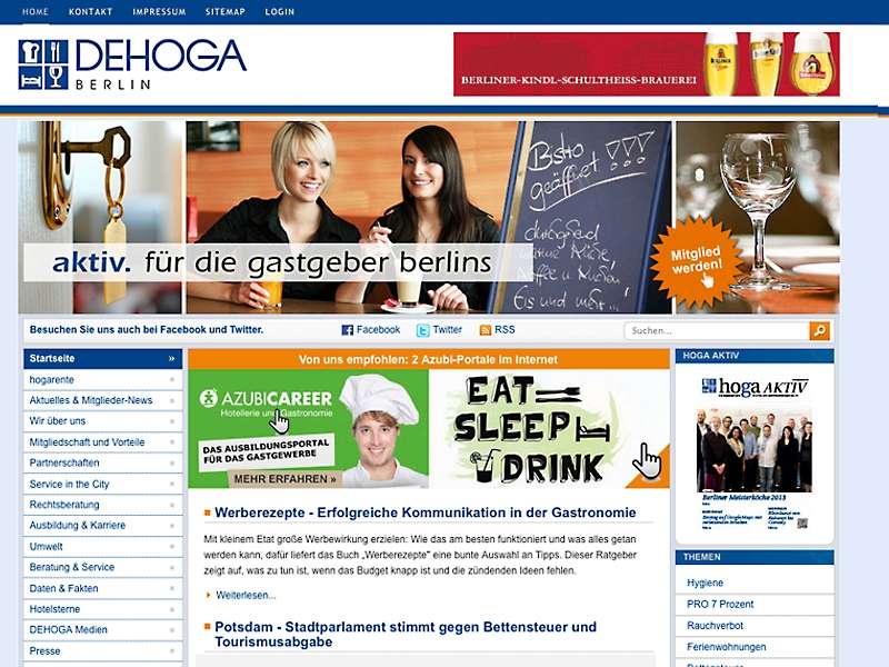 DEHOGA Berlin: Migration der Website