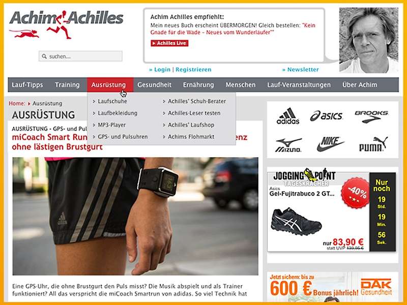 Achim Achilles: Administration und Betreuung der Website