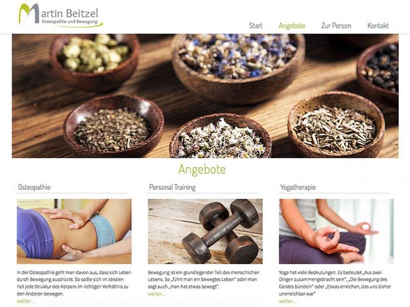 Osteopathie und Bewegung: Neue Website