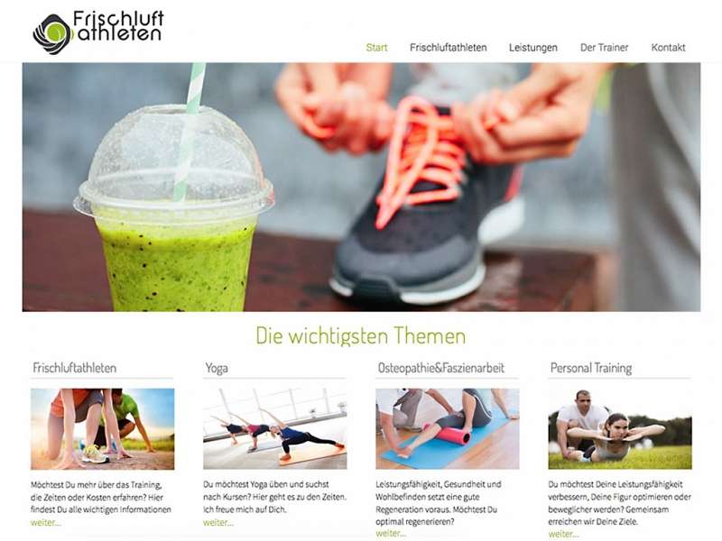 Frischluftathleten: Neue Website