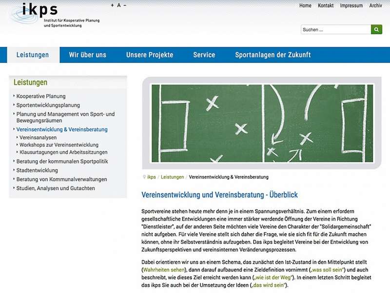 Institut für kooperative Planung: Relaunch der Website