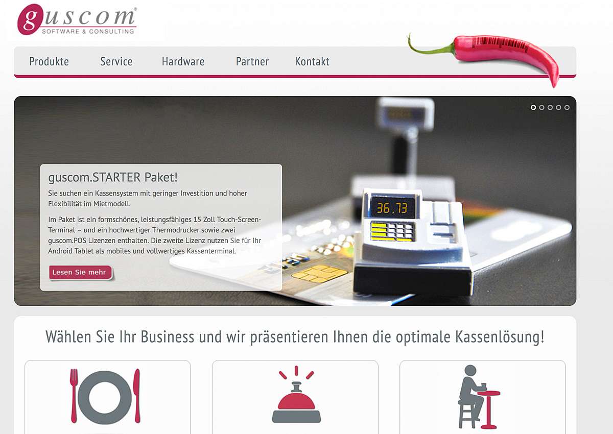 Guscom AG:: Relaunch der Website