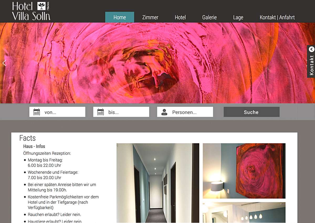 Hotel Villa Solln: Website-Relaunch
