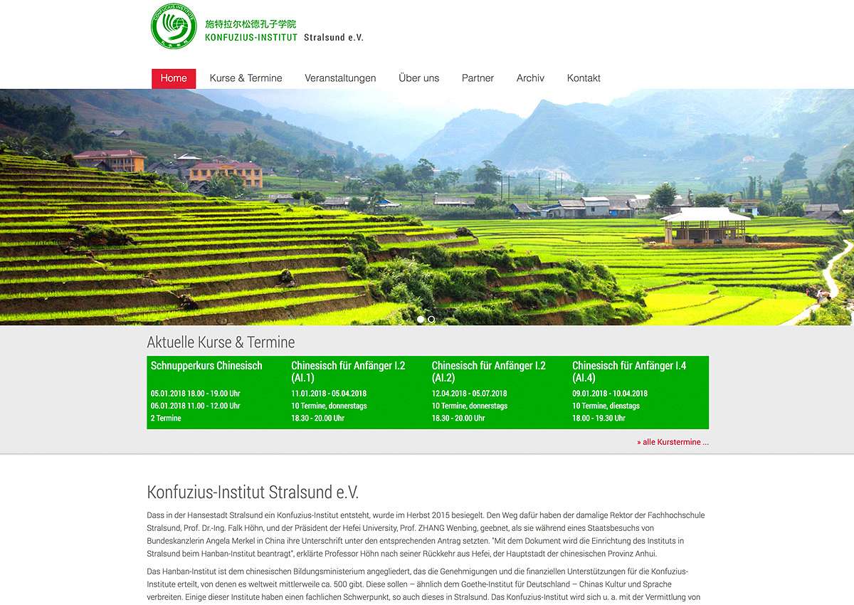 Konfuzius Institut Stralsund: Website-Relaunch