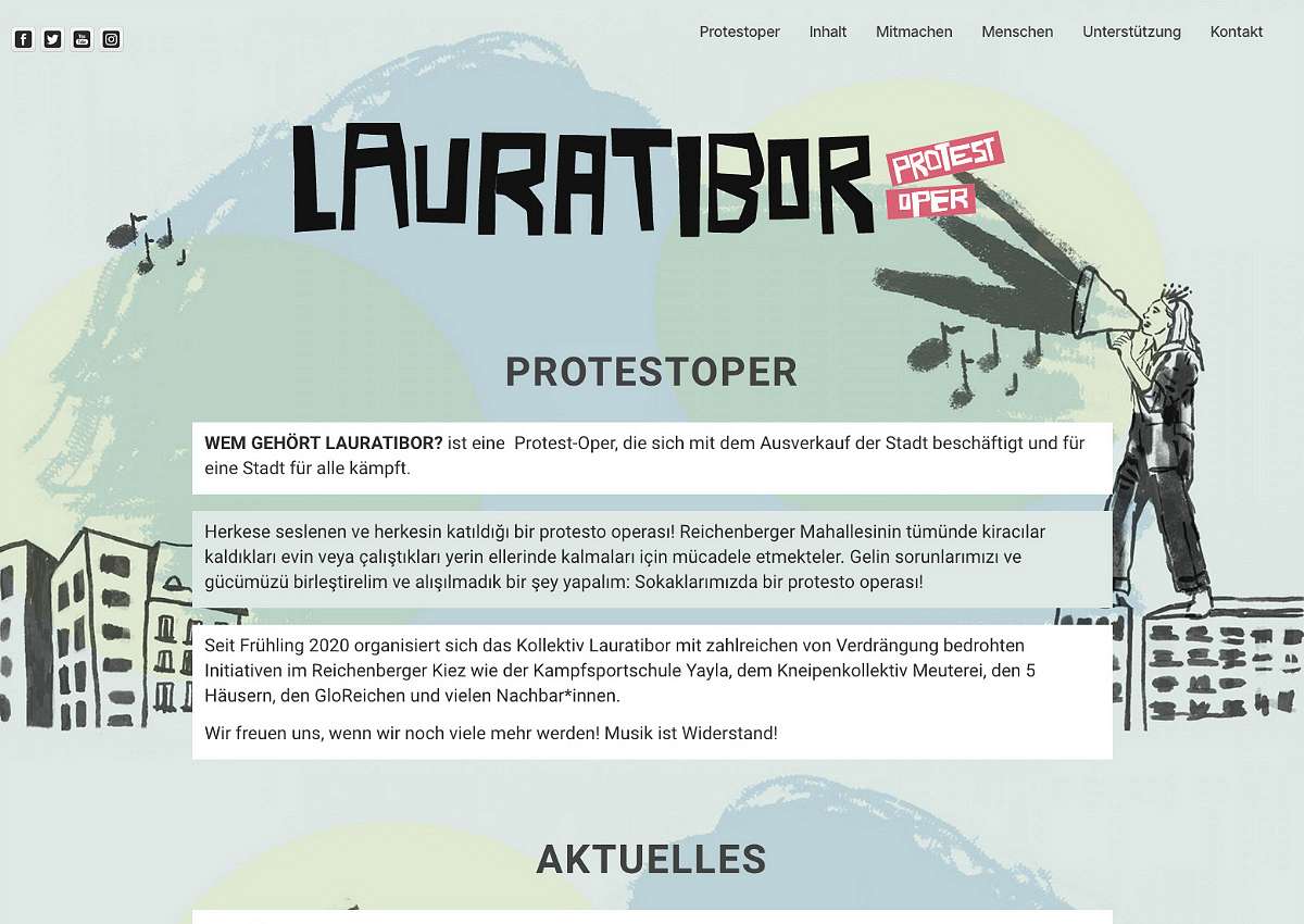 Lauratibor - Protestoper: Website-Relaunch