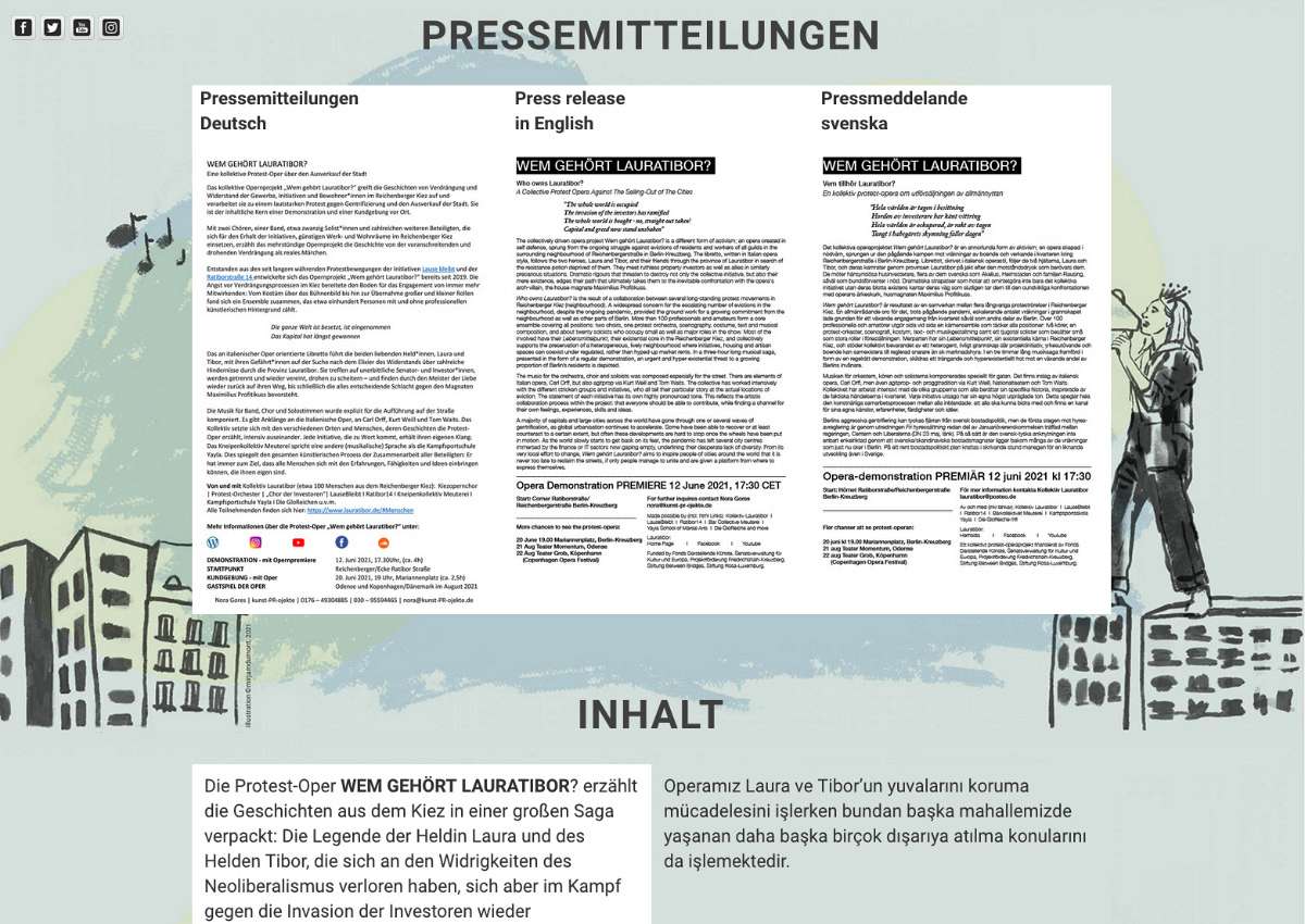 Lauratibor - Protestoper: Website-Relaunch