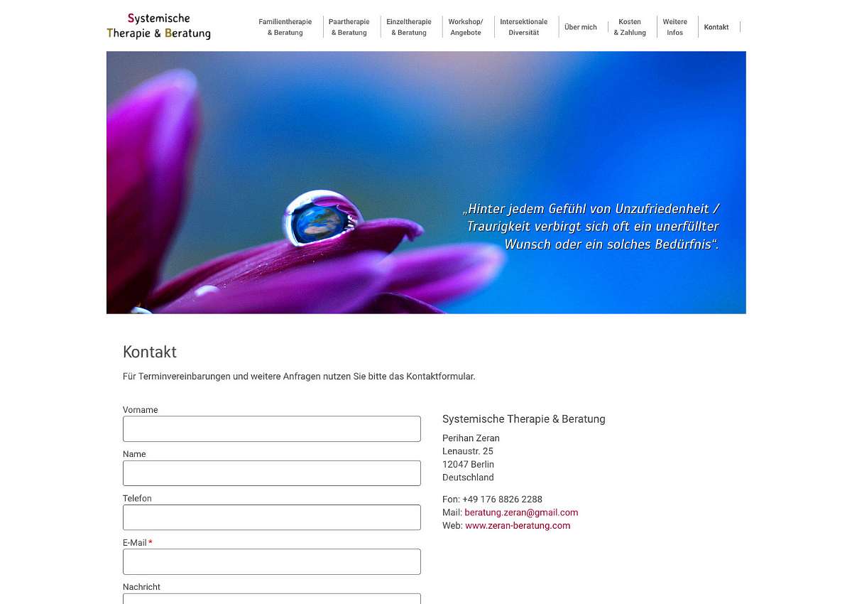 Systemische Therapie & Beratung: Neuaufbau der Website